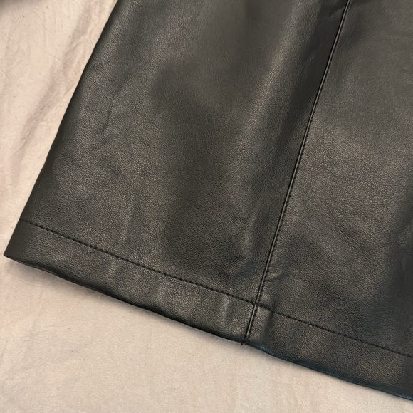 ASOS Square Neck Faux Leather Dress - Picture 6 of 9